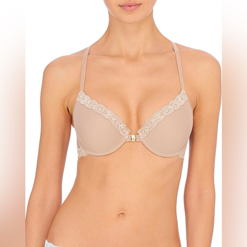 Natori Women's Feathers Front Close T-Back Bra 34C